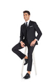 Black Gentleman's Groomsmen Party Business Banquet 3 Piece Men Suits