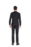 ly1352 Trajes de 3 piezas ajustados para hombre, para fiesta de padrinos de boda, de negocios, color negro