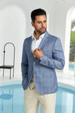 ly1049 Designer Blue Wedding Casual Style Men's Two Button Blazer