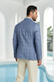 ly1049 Designer Blue Wedding Casual Style Men's Two Button Blazer