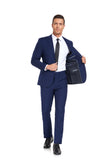 ly1342 Navy Two Button Wedding 2 Pieces Men's Suits Jacket+Pants