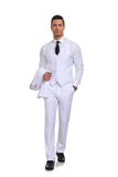 ly1697 White Gentleman's Groomsmen Party Business Banquet 3 Piece Men Suits