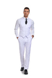 ly1400 White Men's Suits 2 Pieces Vest+Pants Set V-Neck Slim Fit Casual Waistcoat Suit