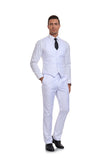ly1400 White Men's Suits 2 Pieces Vest+Pants Set V-Neck Slim Fit Casual Waistcoat Suit