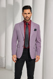 ly1051 Solid Color Purple Men's Two Button Blazer