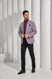 ly1051 Solid Color Purple Men's Two Button Blazer