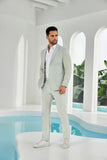 Seersucker Striped Blazer Pants 2 Piece Men's Summer Suit(upgrade version)