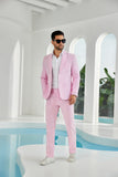 Seersucker Striped Blazer Pants 2 Piece Men's Summer Suit(upgrade version)