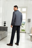 ly1076 Double Breasted Grey Men's Blazer