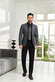 Traje blazer gris de dos botones para hombre de diseñador ly1064