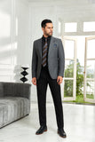 Traje blazer gris de dos botones para hombre de diseñador ly1064
