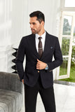 ly1063 Traje blazer de dos botones para hombre en color negro liso