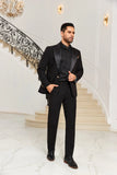 ly1023 Black Prom Wedding Jacket and Pants 2 Pieces Men's Suits Tuxedos