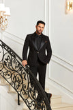 ly1023 Black Prom Wedding Jacket and Pants 2 Pieces Men's Suits Tuxedos