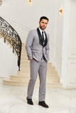 ly1043 Grey Wedding 3 Pieces Men Suits Tuxedos