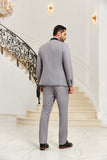 ly1043 Grey Wedding 3 Pieces Men Suits Tuxedos