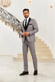 ly1027 Grey Wedding Prom 2 Pieces Men's Suits Tuxedos