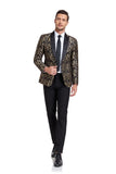 ly1331 Golden Unique Patterned Men's Blazer for Party, Wedding and Business