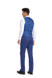 ly1348 Royal Blue Stripe Men's 3 Piece Set for Party, Wedding and Business