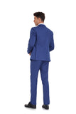 ly1348 Royal Blue Stripe Men's 3 Piece Set for Party, Wedding and Business