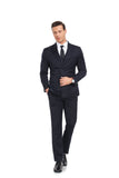 ly1334 Navy Stripe Men's 3 Piece Set
