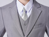 ly1687 Light Grey Formal Classic 5 Piece Boys Suits