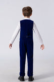 ly1719 Royal Blue Velvet 5 Piece Boy's Formal Boys Suits