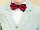 ly1590 Mint Green Plaid Formal 5 Piece Boys Suits