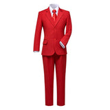 ly1685 Red Kid Boys Formal Classic Suits Set 5 Piece Boys Suits