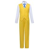 ly1605 Yellow Classic 4 Piece Boy's Suits With Vest+Pants+Shirt+Tie