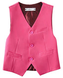 ly1737 Pink 4 Piece Boys' Formal Suit Set with Vest Pants Dress Shirt and Tie BS43