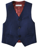 ly1739 Blue 4 Piece Boys' Formal Suit Set with Vest Pants Dress Shirt and Tie BS37