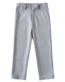 ly1741 Gray 4 Piece Boys' Formal Suit Set with Vest Pants Dress Shirt and Tie BS40