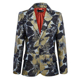 Trajes de fiesta para banquetes de 5 piezas con estampado único en azul y gris ly1437 para niños