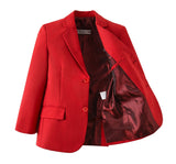 ly1685 Red Kid Boys Formal Classic Suits Set 5 Piece Boys Suits