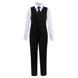 ly1297 Black Formal Tuxedo 5 Piece Boys Suits