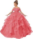 Tulle Flower Girl Dresses for Wedding Lace Applique Princess