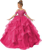 Tulle Flower Girl Dresses for Wedding Lace Applique Princess