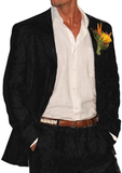 Casual Beach Wedding 2 Piece Linen Men Suits