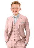ly1120 Summer Casual Linen 3 Piece Boys Suit Jacket Vest Pant Set