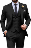 Mens Suit Slim Fit 3 Piece Suit Men Formal Tuxedo Set Casual Wedding Prom Groom Suits