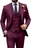 Mens Suit Slim Fit 3 Piece Suit Men Formal Tuxedo Set Casual Wedding Prom Groom Suits