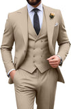 Mens Suit Slim Fit 3 Piece Suit Men Formal Tuxedo Set Casual Wedding Prom Groom Suits