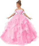Tulle Flower Girl Dresses for Wedding Lace Applique Princess