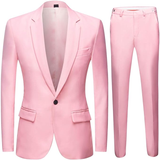 Single-Breasted One Button Center 2 Pieces Men's Suit