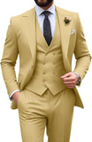 Mens Suit Slim Fit 3 Piece Suit Men Formal Tuxedo Set Casual Wedding Prom Groom Suits