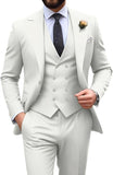 Mens Suit Slim Fit 3 Piece Suit Men Formal Tuxedo Set Casual Wedding Prom Groom Suits