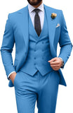 Mens Suit Slim Fit 3 Piece Suit Men Formal Tuxedo Set Casual Wedding Prom Groom Suits