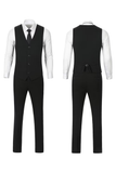Retro Slim Fit Herringbone Tuxedos Herringbone 3 Piece Men's Suits(upgrade version)