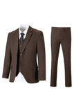 Retro Slim Fit Herringbone Tuxedos Herringbone 3 Piece Men's Suits(upgrade version)